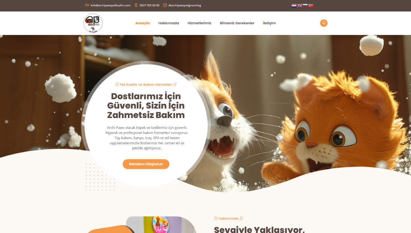 archi-paws-pet-kuafor-web-site