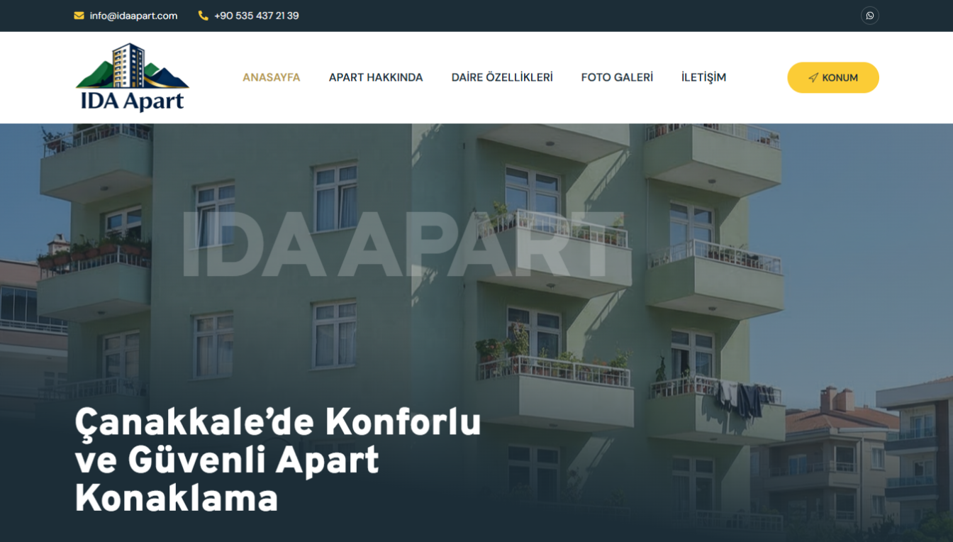 Müşteri: @idaapart | Tarih: 2026 | Kategoriler: WordPress Development